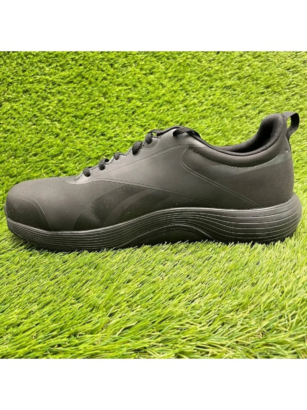 Reebok Lite Plus 4 Mens Size 10.5 Triple Black Composite Toe Safety Work Shoes